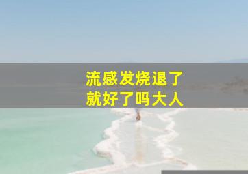 流感发烧退了就好了吗大人