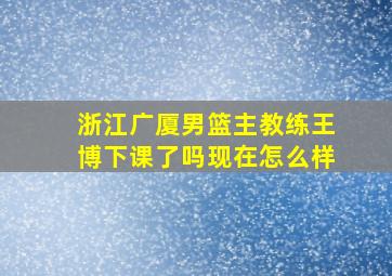 浙江广厦男篮主教练王博下课了吗现在怎么样