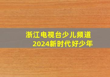 浙江电视台少儿频道2024新时代好少年