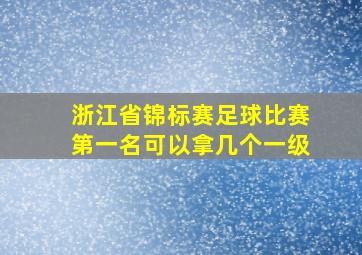 浙江省锦标赛足球比赛第一名可以拿几个一级