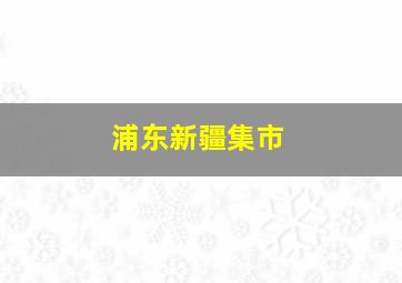 浦东新疆集市