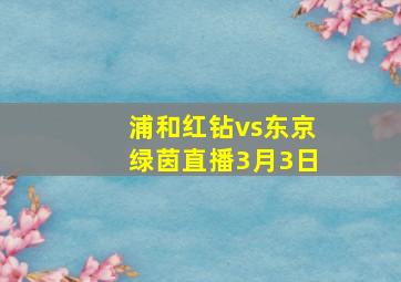 浦和红钻vs东京绿茵直播3月3日