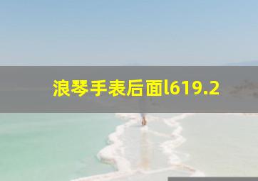 浪琴手表后面l619.2