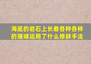 海底的岩石上长着各种各样的珊瑚运用了什么修辞手法