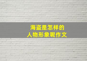 海盗是怎样的人物形象呢作文