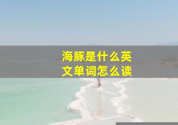 海豚是什么英文单词怎么读