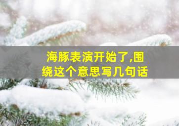 海豚表演开始了,围绕这个意思写几句话