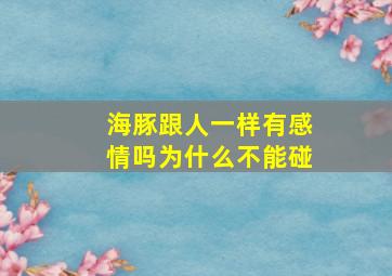 海豚跟人一样有感情吗为什么不能碰