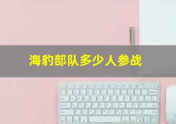 海豹部队多少人参战