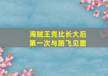 海贼王克比长大后第一次与路飞见面