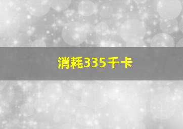 消耗335千卡