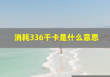 消耗336千卡是什么意思