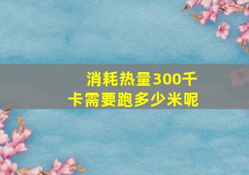 消耗热量300千卡需要跑多少米呢