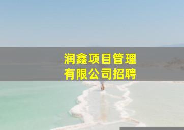 润鑫项目管理有限公司招聘