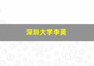 深圳大学李䶮