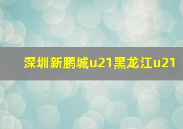 深圳新鹏城u21黑龙江u21