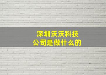 深圳沃沃科技公司是做什么的