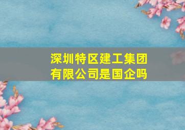 深圳特区建工集团有限公司是国企吗