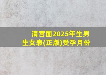 清宫图2025年生男生女表(正版)受孕月份