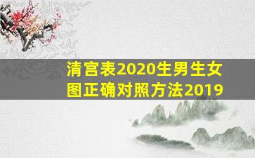 清宫表2020生男生女图正确对照方法2019