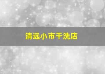 清远小市干洗店