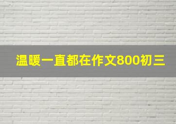 温暖一直都在作文800初三