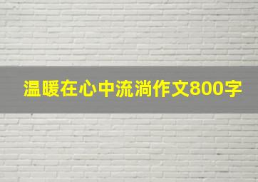 温暖在心中流淌作文800字