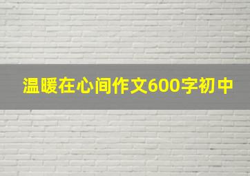 温暖在心间作文600字初中