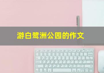 游白鹭洲公园的作文