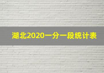 湖北2020一分一段统计表