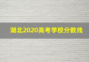 湖北2020高考学校分数线