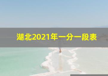 湖北2021年一分一段表