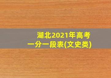 湖北2021年高考一分一段表(文史类)