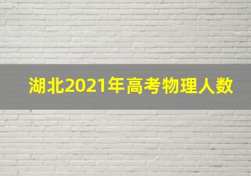 湖北2021年高考物理人数