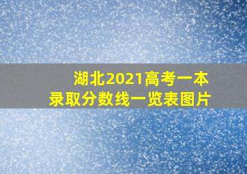 湖北2021高考一本录取分数线一览表图片