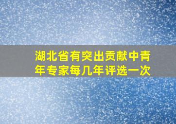 湖北省有突出贡献中青年专家每几年评选一次