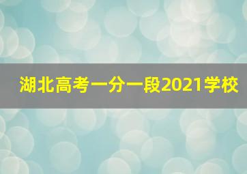 湖北高考一分一段2021学校