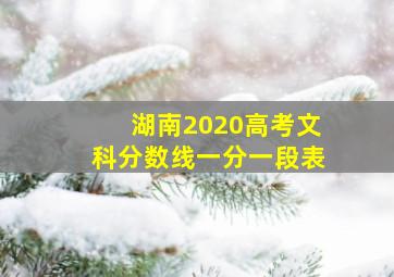 湖南2020高考文科分数线一分一段表