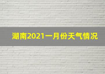 湖南2021一月份天气情况