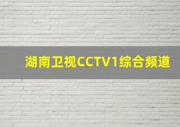 湖南卫视CCTV1综合频道