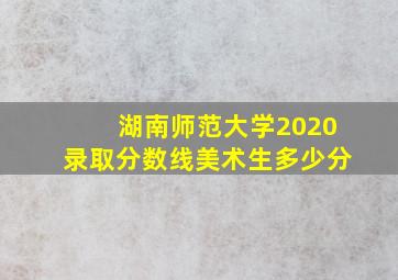 湖南师范大学2020录取分数线美术生多少分