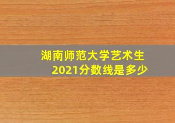 湖南师范大学艺术生2021分数线是多少