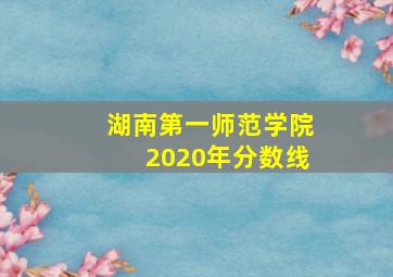 湖南第一师范学院2020年分数线