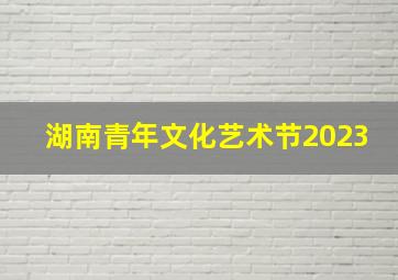 湖南青年文化艺术节2023