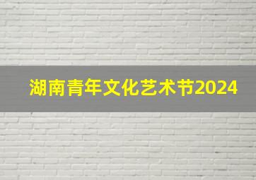 湖南青年文化艺术节2024