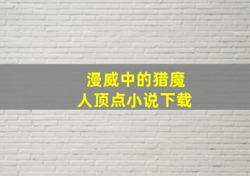 漫威中的猎魔人顶点小说下载