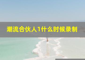 潮流合伙人1什么时候录制