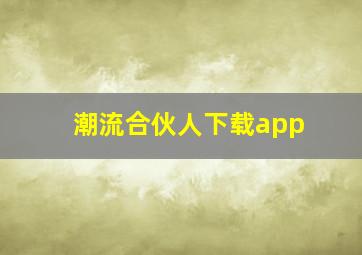 潮流合伙人下载app