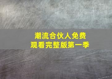 潮流合伙人免费观看完整版第一季