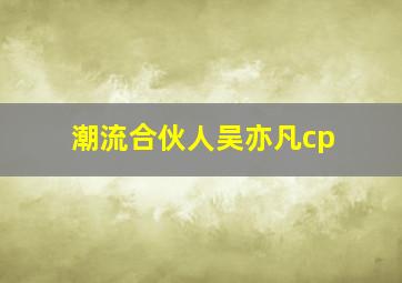 潮流合伙人吴亦凡cp